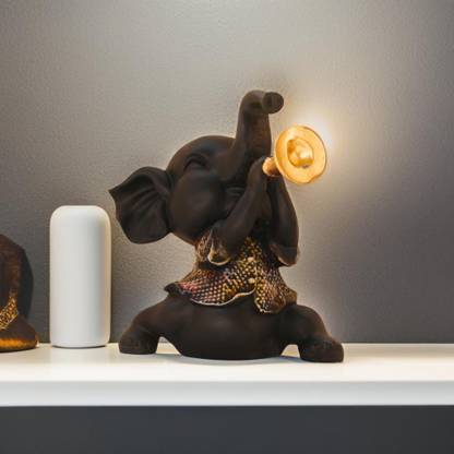 BECKON VENTURE Handicrafted Elephant statue for home decor|Animal showpiece|Home decor showpieces|table decorations|Decorative items for for room in Racks & Shelves |handicraft items in Showpieces & Figurines|Elephant statue for gifts And home|decoration items for house|handicraft home decor|showpieces figurines|statues|statuegift|statue for bedroom|statue for home|Showpiece for living room|Showpiece gift sets|Showpieces &Figurines |Showpieces for home| Decorative Showpiece  -  17 cm