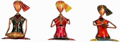 Girls Sitting Musician 17 cm Handicraft & Artifact Showpiece