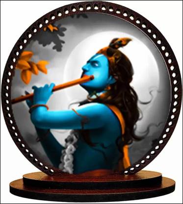IDOLCRAFT Blessings of Radha Krishna Idol for Devotees Driving Daily Decorative Showpiece  -  7.6 cm