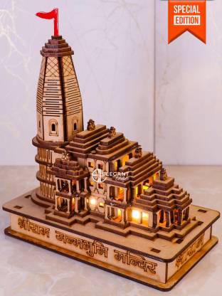 Elegant Lifestyle 3D Shri Ram Mandir with Light, Souvenir of Ram ...