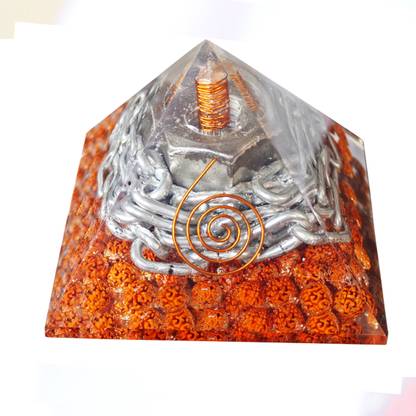 9dzine Shani Dosh Nivaran Orgone Pyramid Orgonite Pyramid Shani Panoti Nivaran Pyramid Decorative Showpiece  -  7 cm