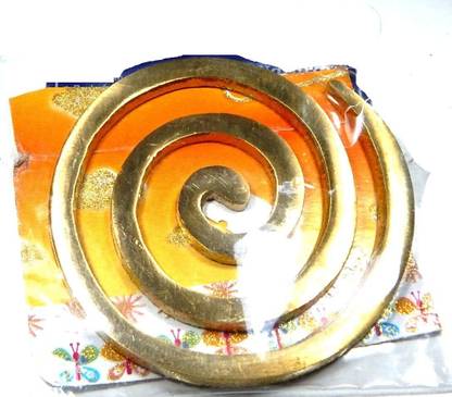 Zoltamulata Brass Helix Coil 3.57 Inch for North-West Vastu Rectification Decorative Showpiece  -  5 cm