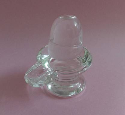 Sitare 132 gms Pure Sphatik Shiva Shivling Decorative Showpiece  -  7 cm