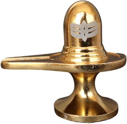 SalvusEstore Metal Shivling Representing Lord Shiva for Home Decor or Temple Use Decorative Showpiece  -  7 cm