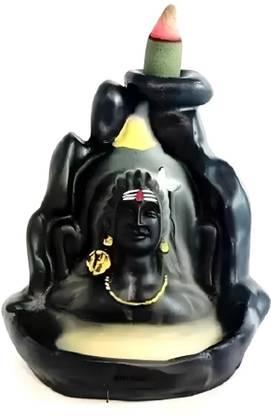 pidical Dhiyaan shiv shankar mahadev smoke backflow fountain Waterfall statue Decorative Showpiece  -  6 cm