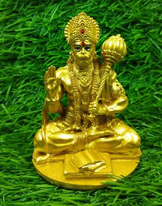 SR JAANVI COLLECTION 8 cm Bahubali Hanuman Ji Murti for Car Dashboard Decorative Showpiece  -  8 cm