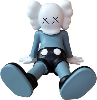 EMERGE KAWS Companion Figure – Sitting Pose (Blue/Black) Decorative Showpiece  -  14.5 cm
