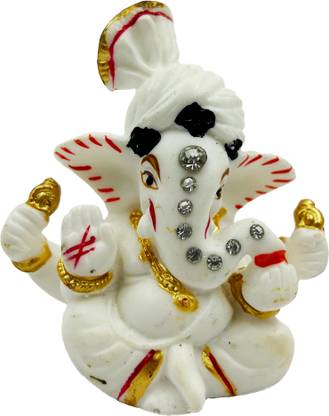 TheDecorCulture Ganesh Ji Murti Idol Statue for Home, Car, Temple, Office Decorative Showpiece  -  3 cm