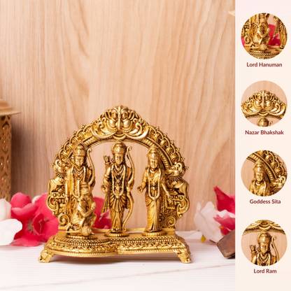 BHARAT IDOLS Lord Ram Darbar Decorative Showpiece  -  10 cm