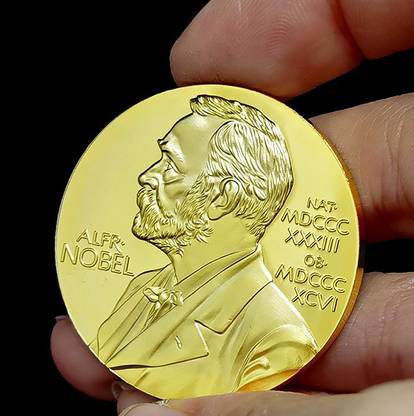 GOLD MINT Alfred Nobel prize coin in Medicine for DNA Discovery 1Oz Gold Plated Token Decorative Showpiece  -  4 cm