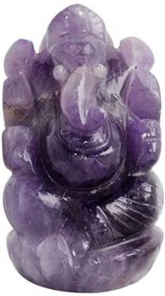 RATI HANDICRAFTS Amethyst Ganesh Idol for Home Decor Decorative Showpiece  -  2 cm