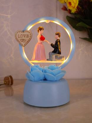 Elegant Lifestyle Unique Light Gift for Couples, Engagement Wedding Anniversary Romantic Birthday Decorative Showpiece  -  14 cm