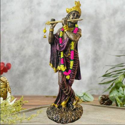 krishnagallery1 Entique R Krishna Murti Marble Finish , Krishnan Ji Murti , Radha Krishan डेकोरेटिव शोपीस  -  35 cm