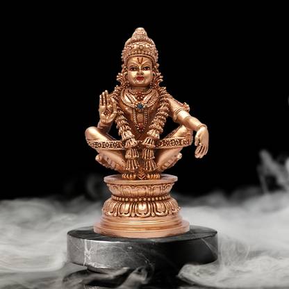 SASTHA MART Ayyappan Idol, Ayyappan Statue, Iyappan Decorative Showpiece  -  18 cm