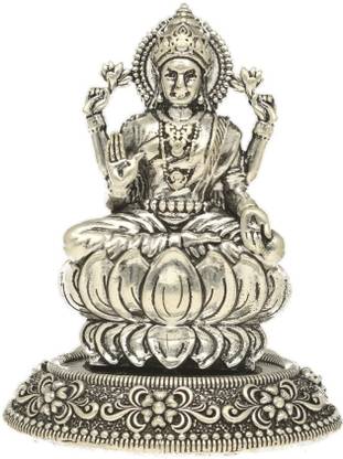 Sri Jagdamba Pearls 27 Grams Dhana Lakshmi Silver Idol डेकोरेटिव शोपीस  -  7.112 cm