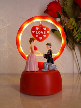 Elegant Lifestyle Creative Love Couple Light Gift Set, Anniversary Christmas New Year Valentine's Decorative Showpiece  -  15 cm