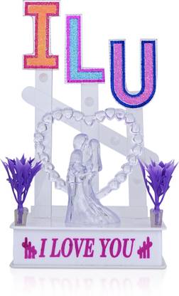 Awesome Craft ILU Love Romantic Couple Gifts With Light Showpiece