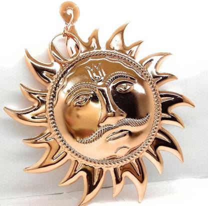 SBBCO RELIGIOUS IDOL BROWN COLOUR SUN/SURYA FACE 20 CM Decorative Showpiece  -  19 cm