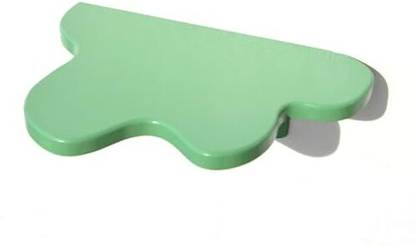 MAZOX MAZOX Plant Wavy Shelf Decor |Dimension 20cm X 30cm, 18mm (Set of 1,Green) Decorative Showpiece  -  20 cm