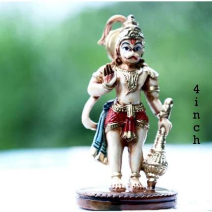 Casa Azul Lord Hanuman Idol 4 inch (Pack of 1) Decorative Showpiece  -  10.16 cm