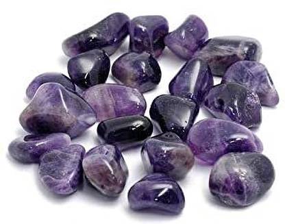 White Aura Vastu Store Amethyst Tumbles Stone 250 gms Decorative Showpiece  -  2 cm