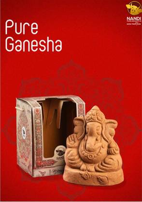 Nandi Panchgavya Wow Nandi Pure Ganesha Decorative Showpiece  -  25.4 cm