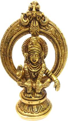 Ayyappantraders Ayyappan Idol with Arch | Sabarimala Dharmasastha Staue| Ayyappa Swamy Statue Decorative Showpiece  -  12 cm
