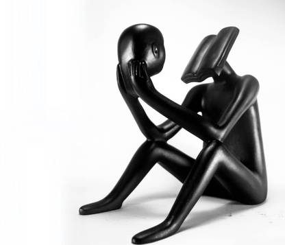 Immortals The Thinker Statue Abstract Sculpture | Abstract Man Reading a Book Decorative Showpiece  -  20.5 cm