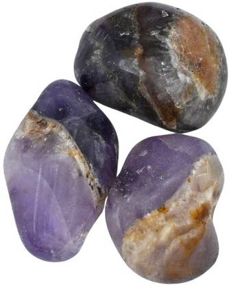 MIRAN AGATE Chevron Amethyst Chakra Healing Crystal Tumble for Vastu 100Gram (Approx 4-5pcs) Decorative Showpiece - 2 cm