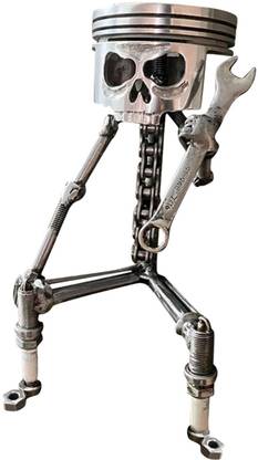 Lyla Resin Skull Skeletons Carving Piston Skull Face for Bedroom Party Windowsill Decorative Showpiece  -  5 cm