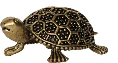 Kalarambh Brass Vastu Tortoise for Home 3.7 Inch Decorative Showpiece  -  3.04 cm