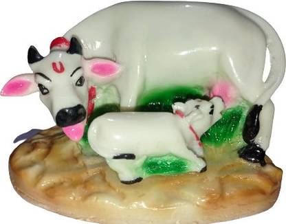 GGE cow and calf statue Decorative Showpiece  -  10 cm