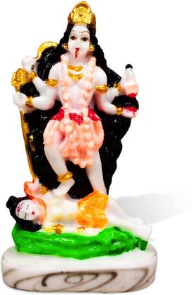 De-Ultimate Polyresin Goddess Kali Maa / Mahakali / Kalika Maa Statue Spiritual Pooja Decorative Showpiece  -  12 cm