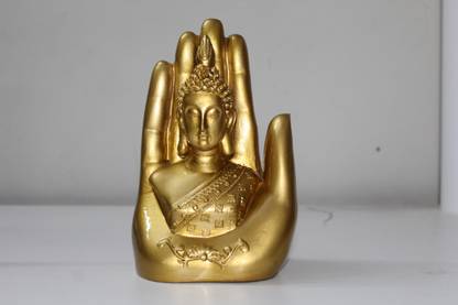 akriti Palm Buddha Idol Decorative Showpiece  -  16 cm