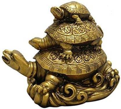 Devine creation Green Tortoise Decorative Showpiece  -  7 cm