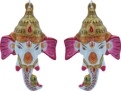 Diwamjewls Ganesh Mask Decorative Showpiece  -  17.78 cm