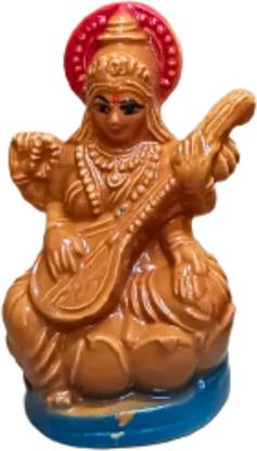 SaguCeramics Goddess Saraswathi Decorative Showpiece  -  17 cm