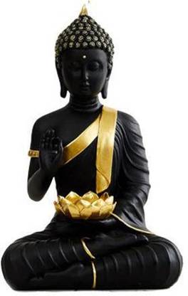 SHREE RAM IMPEX Sitting Buddha Idol for Home Decoration Decorative Figurine for Car Dashbaord Decorative Showpiece - 26 cm