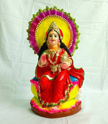 Mollis Bengali Maa Laxmi Murti -Bengali Kojagori Lokkhi Thakur Pratima idol murthi Decorative Showpiece  -  31 cm