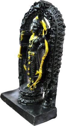 Dev Samagri Lord Ram Lalla Idol, 3D Ayodhya Ramlala Murti, Shree Ram Ji Temple Statue Decorative Showpiece  -  16 cm