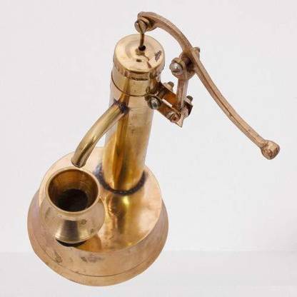 STARHANDICRAFT Brass Mini Working Hand Pump is A Perfect Table Decor,Gold Decorative Showpiece  -  15 cm