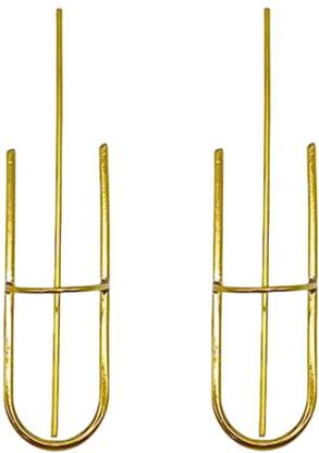 LeoTraders Traditional Brass Nama Kambi | Brass Namakutchi | Thirunamam (Pack of 2) Decorative Showpiece  -  8 cm