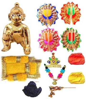 MOCO ESTOR Laddu gopal 1No.Size Idol ( Package of 11) Thakur ji Kanha ji (Size 1no..) Decorative Showpiece  -  6 cm