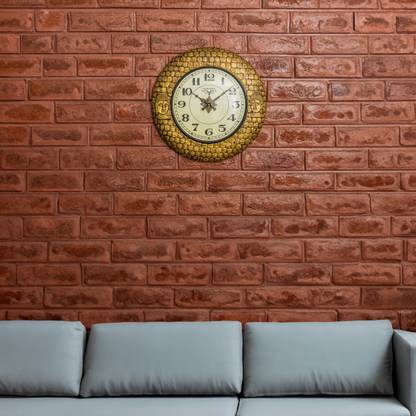 home sages Handicrafts Wooden complete Metal fit clock in Buddha Clock Decorative Showpiece  -  45.72 cm