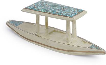 Dcasta Kashmiri Paper Mache Shikara Boat Hand Crafted Décor Showpiece Table Décor Decorative Showpiece  -  6 cm