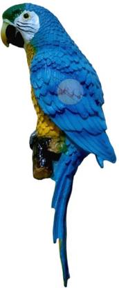 WINSOME COLLECTION Parrot Tota Statue Bird Wall Hanging Decor Gift Item Decorative Showpiece डेकोरेटिव शोपीस  -  27 cm