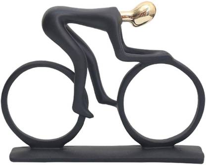 BNF Resin Sports Figure Desktop Sculpture Sandstone Bookshelf Statue Ornaments Rider Decorative Showpiece  -  12 cm