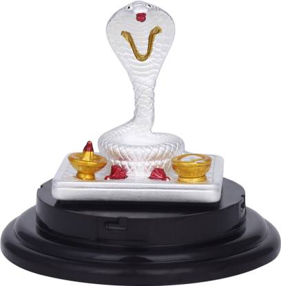 PLATAASILVER PLATAA Silver Bhagwan Naag Devta Ji Murti for Your Home with Good Positive Vibes Decorative Showpiece  -  3.6 cm