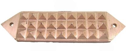 Plus Value Vastu Copper Pyramid Strip for Toilet Defects or Division Decorative Showpiece  -  10 cm