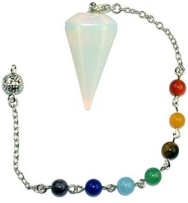 AIR9999 Opalite Crystal Chakra Pendulum Dowser for Reiki and Chakras Healing Decorative Showpiece  -  20 cm